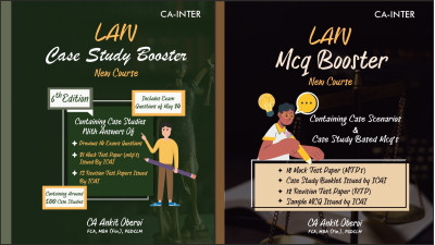 LAW COMBO-CASE STUDY BOOSTER+MCQ BOOSTER-HARD BOOK JAN 2025/MAY 2025-BLACK & WHITE-(Product ID-ILBOCOM1)